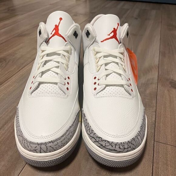 NIKE AIR JORDAN 3 RETRO REIMAGINED SIZE 17 WHITE CEMENT NWOB DN3707-100 SHOES DS - Picture 3 of 9
